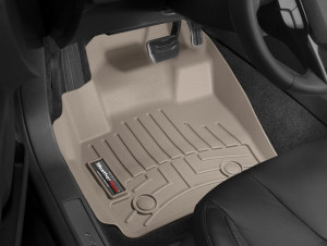 Ford Mondeo 2015-2024 - Коврики резиновые с бортиком, передние, бежевые. (WeatherTech) фото, цена