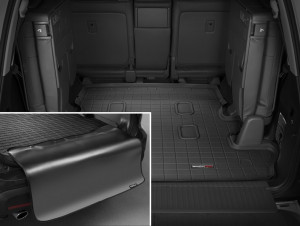 Toyota Land Cruiser 2008-2024 - Коврик резиновый в багажник, черный, с накидкой. (WeatherTech) 7 мест фото, цена