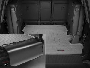 Lexus LX 2008-2024 - Коврик резиновый в багажник, серый, с накидкой. (WeatherTech) 7 мест фото, цена