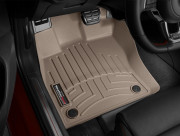 Volkswagen Golf 2013-2024 - Коврики резиновые с бортиком, передние, бежевые. (WeatherTech) фото, цена
