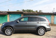 Honda CRV 2007-2011 - Дефлекторы окон (ветровики), с хромированным молдингом, темные, комплект 4 шт. (Hic) фото, цена