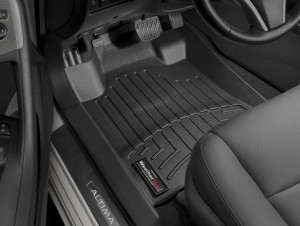 Nissan Altima 2012-2018 - Коврики резиновые с бортиком, передние, черные (WeatherTech) фото, цена