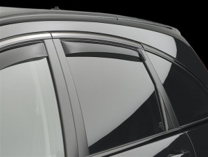 Honda CRV 2007-2012 - Дефлекторы окон (ветровики) вставные, задние, темные. (WeatherTech) фото, цена