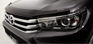Toyota Hilux 2015-2017 - Дефлектор капота (мухобойка) темный. (EGR) фото, цена