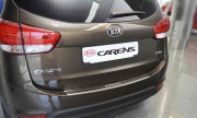 Kia Carens 2007-2011 - Накладка на задний бампер с загибом, нерж. (Nataniko) фото, цена
