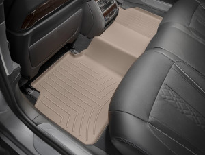 BMW 7 2015-2019 - Коврики резиновые, задние, бежевые . (WeatherTech) LONG фото, цена