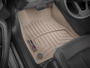 Audi A4 2016-2024 - Коврики резиновые с бортиком, передние, бежевые. (WeatherTech) фото, цена