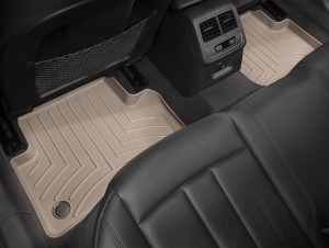 Audi A4 2016-2024 - Коврики резиновые с бортиком, задние, бежевые. (WeatherTech) фото, цена