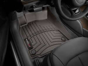 Audi A6 2012-2018 - Коврики резиновые с бортиком, передние, какао. (WeatherTech) фото, цена