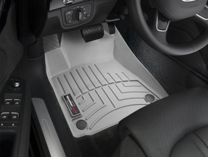 Audi A8 2010-2017 - Коврики резиновые с бортиком, передние, серые. (WeatherTech) фото, цена