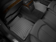 Audi A8 2010-2017 - Коврики резиновые с бортиком, задние, черные. (WeatherTech) Long фото, цена