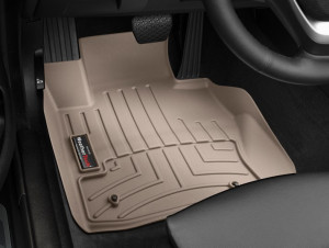 BMW 4 2014-2020 - Коврики резиновые с бортиком, передние, бежевые. (WeatherTech) (AWD)  фото, цена