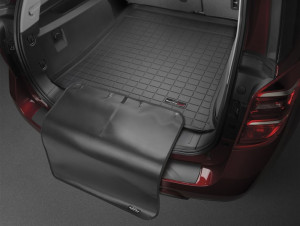 Mercedes-Benz GLE 2015-2021 - Коврик резиновый с бортиком в багажник (с накидкой), черный (WeatherTech) фото, цена