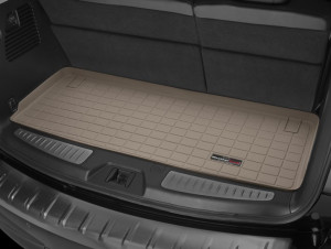 Infiniti QX80 2010-2020 - Коврик резиновый с бортиком в багажник (7 мест), бежевый (WeatherTech) фото, цена