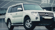 Mitsubishi Pajero 2000-2018 - Дефлекторы окон, к-т, 4 шт,  черные (Fanauto) фото, цена