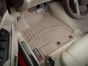 Cadillac SRX 2007-2018 - Коврики резиновые с бортиком, передние, бежевые. (WeatherTech) фото, цена