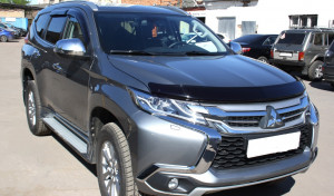 Mitsubishi L 200 2015-2019 - Дефлекторы окон (ветровики), темные, комплект 4 шт. (EGR) фото, цена