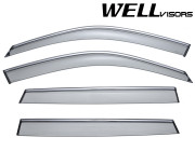 BMW X5 2007-2018 - Дефлектори вікон з хромованим металічним молдингом, к-т 4 шт, (Wellvisors) фото, цена