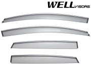 Buick Verano 2011-2017 - Дефлектори вікон з хромованим металічним молдингом, к-т 4 шт, (Wellvisors) фото, цена