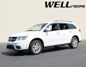 Dodge Journey 2009-2018 - Дефлектори вікон з метал чорним молдингом, к-т 4 шт (Wellvisors) фото, цена