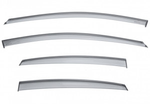 Chrysler Dart 2013-2016 - Дефлектори вікон з метал чорним молдингом, к-т 4 шт (Wellvisors) фото, цена