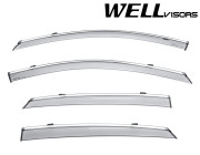 Chevrolet Impala 2014-2020 - Дефлектори вікон з хромованим металічним молдингом, к-т 4 шт, (Wellvisors) фото, цена