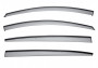 Kia Cerato 2014-2017 - Дефлектори вікон з метал чорним молдингом, к-т 4 шт (Wellvisors) фото, цена