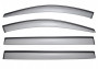 Mercedes-Benz GL 2006-2012 - Дефлектори вікон з метал чорним молдингом, к-т 4 шт (Wellvisors) фото, цена