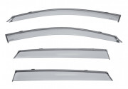 Mercedes-Benz GLC 2016-2018 - Дефлектори вікон з метал чорним молдингом, к-т 4 шт (Wellvisors) фото, цена