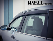 Honda CRV 2012-2016 - Дефлектори вікон з хромованим металічним молдингом, к-т 4 шт, (Wellvisors) фото, цена