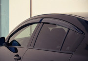 Mazda 3 2009-2013 - Дефлектори вікон з метал чорним молдингом, к-т 4 шт (Wellvisors) фото, цена