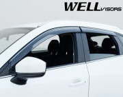 Mazda CX-5 2017-2020 - Дефлектори вікон з метал чорним молдингом, к-т 4 шт (Wellvisors) фото, цена