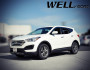 Hyundai Santa Fe 2013-2018 - Дефлектори вікон з хромованим металічним молдингом, к-т 4 шт, (Wellvisors) фото, цена