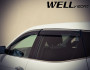 Hyundai Santa Fe 2013-2018 - Дефлектори вікон з хромованим металічним молдингом, к-т 4 шт, (Wellvisors) фото, цена