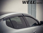 Kia Optima 2011-2015 - Дефлектори вікон з хромованим металічним молдингом, к-т 4 шт, (Wellvisors) фото, цена