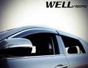 Kia Sorento 2016-2020 - Дефлектори вікон з хромованим металічним молдингом, к-т 4 шт, (Wellvisors) фото, цена
