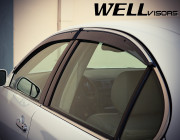 Lexus ES 2002-2005 - Дефлектори вікон з хромованим металічним молдингом, к-т 4 шт, (Wellvisors) фото, цена