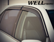 Lexus LS 2001-2006 - Дефлектори вікон з хромованим металічним молдингом, к-т 4 шт, (Wellvisors) фото, цена