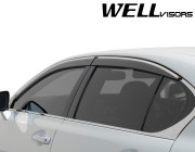 Lexus GS 2013-2018 - Дефлектори вікон з хромованим металічним молдингом, к-т 4 шт, (Wellvisors) фото, цена
