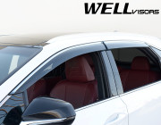 Lexus RX 2016-2020 - Дефлектори вікон з хромованим металічним молдингом, к-т 4 шт, (Wellvisors) фото, цена