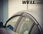 Volvo S80 2011-2018 - Дефлектори вікон з хромованим металічним молдингом, к-т 4 шт, (Wellvisors) фото, цена