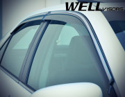 Toyota Camry 2012-2014 - Дефлектори вікон з хромованим металічним молдингом, к-т 4 шт, (Wellvisors) фото, цена
