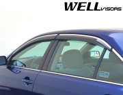 Toyota Camry 2007-2011 - Дефлектори вікон з хромованим металічним молдингом, к-т 4 шт, (Wellvisors) фото, цена