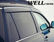 Subaru Outback 2010-2014 - Дефлектори вікон з хромованим металічним молдингом, к-т 4 шт, (Wellvisors) фото, цена