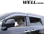 Nissan Quest 2011-2017 - Дефлектори вікон з хромованим металічним молдингом, к-т 4 шт, (Wellvisors) фото, цена