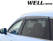 Mazda CX-9 2016-2020 - Дефлектори вікон з хромованим металічним молдингом, к-т 4 шт, (Wellvisors) фото, цена