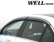 Mercedes-Benz C 2015-2018 - Дефлектори вікон з хромованим металічним молдингом, к-т 4 шт, (Wellvisors) фото, цена