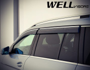 Mercedes-Benz GLS 2012-2018 - Дефлектори вікон з хромованим металічним молдингом, к-т 4 шт, (Wellvisors) фото, цена