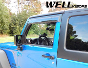 Jeep Wrangler 2007-2017 - Дефлектори вікон Premium серії, передние (Wellvisors) фото, цена
