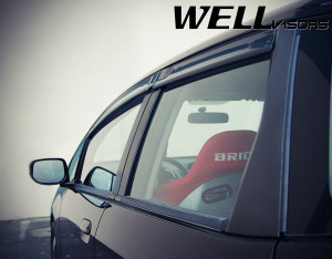 Honda Fit 2009-2013 - Дефлектори вікон Premium серії, к-т 4 шт (Wellvisors) фото, цена